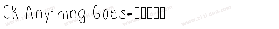CK Anything Goes字体转换